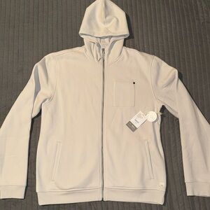 New with Tags Men’s Vuori Seaside Hoodie Full Zip Salt Color size XL